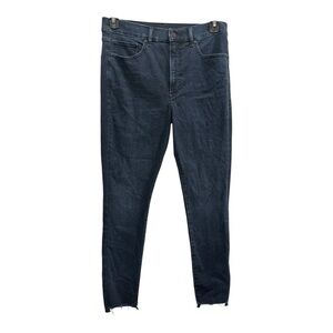 Express Dark Blue Denim skinny high rise ankle jeans. Size 10